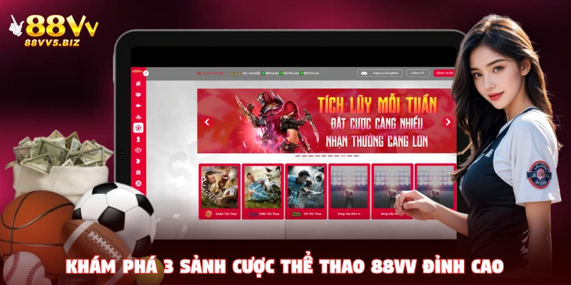 Khám phá 3 sảnh cược thể thao 88VV đỉnh cao
